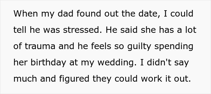 Bride Tells Her Dad To "Take The Child He Is Dating And Get Out" As He Felt Bad About Spending His Fiancée's Birthday At Daughter's Wedding Bride Tells Her Dad To "Take The Child He Is Dating And Get Out" As He Felt Bad About Spending His Fiancée's Birthday At Daughter's Wedding