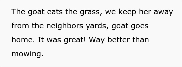 Man Pays His Mate 20 Bucks To Bring His Goat Over So It Can Take Care Of His Overgrown Lawn, Upsets Wife Man Pays His Mate 20 Bucks To Bring His Goat Over So It Can Take Care Of His Overgrown Lawn, Upsets Wife
