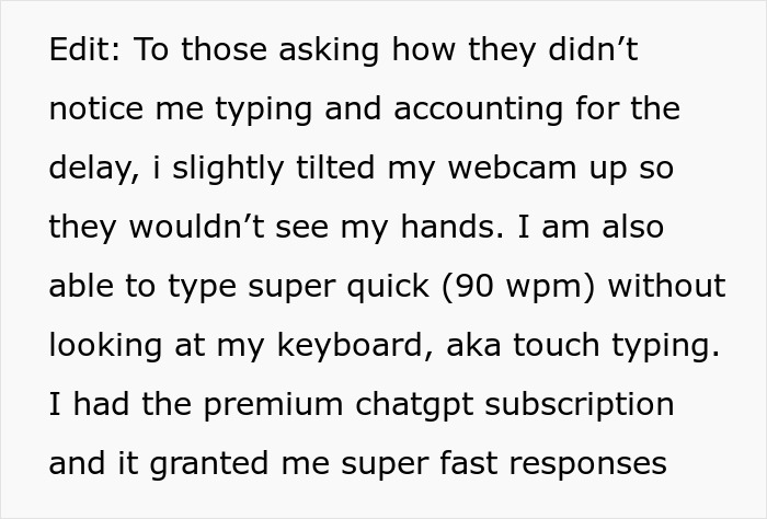 "I Feel Like A Total Fraud": Person Gets Hired For A High-Paying Job After Using AI During Interview "I Feel Like A Total Fraud": Person Gets Hired For A High-Paying Job After Using AI During Interview