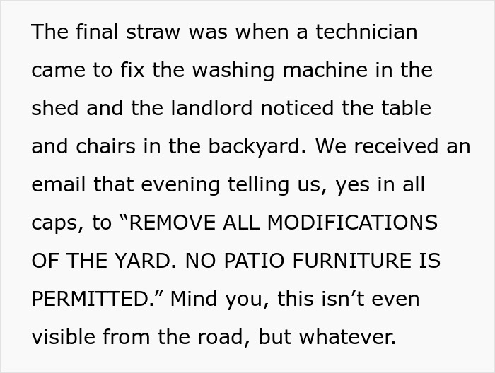 New Landlord Demands Tenants Restore The Garden To Its Original State, Loses It When He Sees It's Now Just A Patch Of Dirt New Landlord Demands Tenants Restore The Garden To Its Original State, Loses It When He Sees It's Now Just A Patch Of Dirt