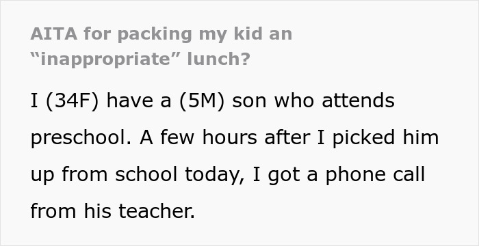 Mom Is Shocked When Teacher Calls Her To Say The Lunches She Gives Her Son Are "Inappropriate" Mom Is Shocked When Teacher Calls Her To Say The Lunches She Gives Her Son Are "Inappropriate"