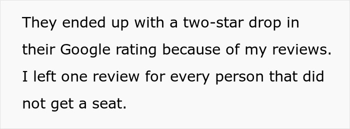 Restaurant Refuses To Honor This Woman's Reservation Made Months In Advance, So She Completes A Total Masterplan Of Petty Revenge Restaurant Refuses To Honor This Woman's Reservation Made Months In Advance, So She Completes A Total Masterplan Of Petty Revenge