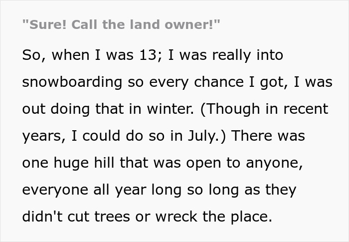 “Sure! Call The Land Owner!”: ‘Karen’ Wants To Get Rid Of 13 Y.O. From Snowboarding Slope, Appeals To The Owners And Gets Banned Herself