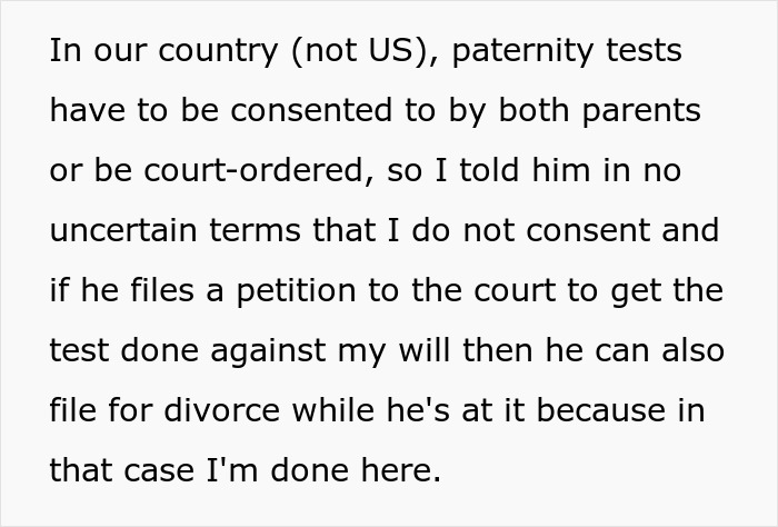 Husband Demands A Paternity Test From His Pregnant Wife, She Tells Him To File For Divorce