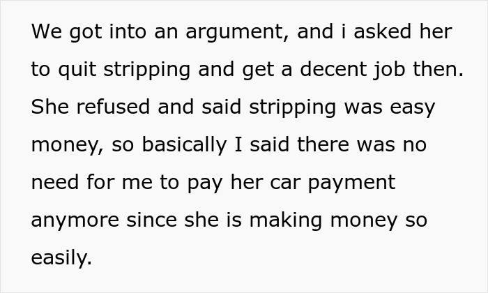 22 Y.O. Daughter Doesn't Want To Leave Her Stripper Job Since It's 'Easy Money', Dad Ends Up Refusing To Help Her With Car Payments