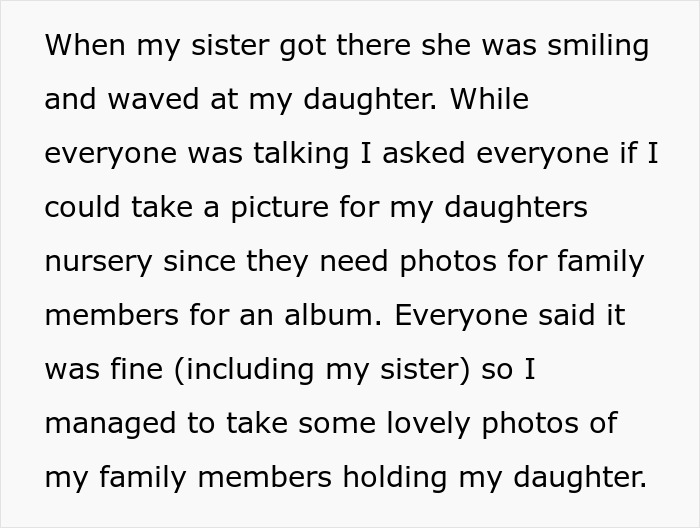 New Mom Sends Her Daughter’s Picture On Sister’s Request, Gets Called A Jerk Since She Had A Miscarriage 4 Years Ago