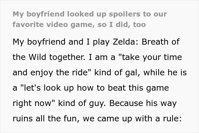 Woman Shares Wholesome Story Of How She Taught Her Boyfriend A Lesson To Not Spoil The Games They Play Together