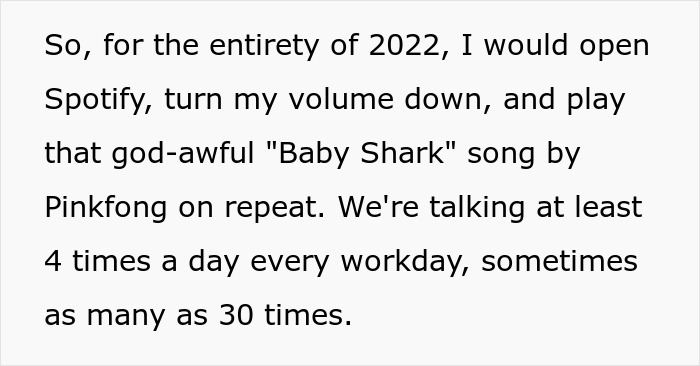 Woman Plays “Baby Shark” On Repeat For An Entire Year On Her Sister’s Spotify To Take Her Petty Revenge Woman Plays “Baby Shark” On Repeat For An Entire Year On Her Sister’s Spotify To Take Her Petty Revenge