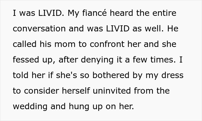 “I Was Livid”: Bride-To-Be Reveals How Her Mother-In-Law Tried To Sabotage Her Wedding Dress “I Was Livid”: Bride-To-Be Reveals How Her Mother-In-Law Tried To Sabotage Her Wedding Dress