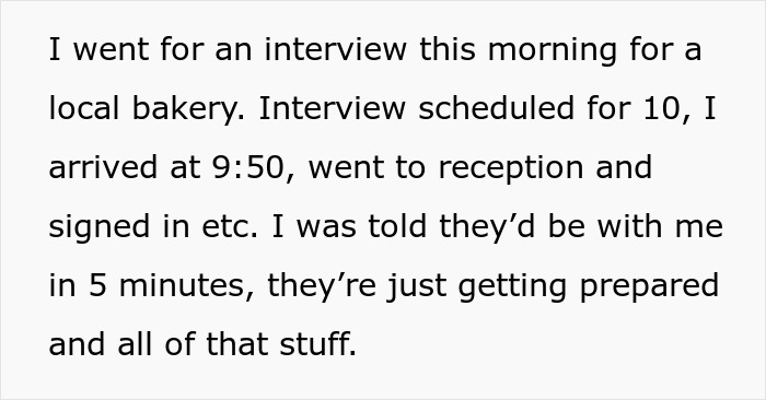 Jobseeker Is Disappointed That Their Interview Is 35 Minutes Late, Realizes The Recruiter Walked Past Him Several Times Jobseeker Is Disappointed That Their Interview Is 35 Minutes Late, Realizes The Recruiter Walked Past Him Several Times