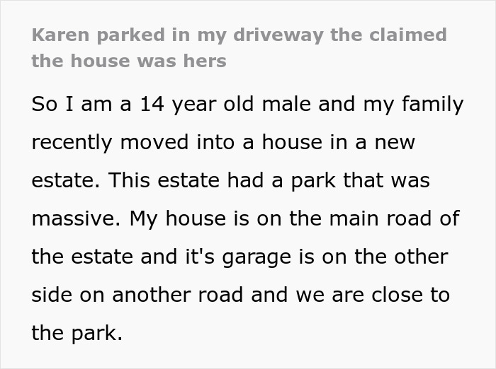 “I Live Here”: Karen Claims That The House Is Hers After Parking Her Car In A Family’s Driveway “I Live Here”: Karen Claims That The House Is Hers After Parking Her Car In A Family’s Driveway