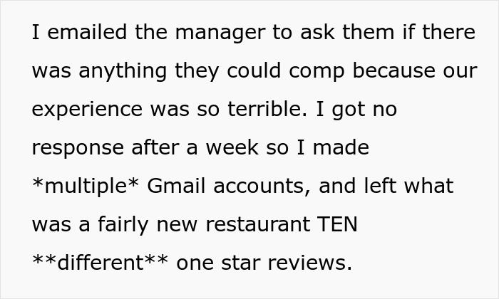 Restaurant Refuses To Honor This Woman's Reservation Made Months In Advance, So She Completes A Total Masterplan Of Petty Revenge Restaurant Refuses To Honor This Woman's Reservation Made Months In Advance, So She Completes A Total Masterplan Of Petty Revenge