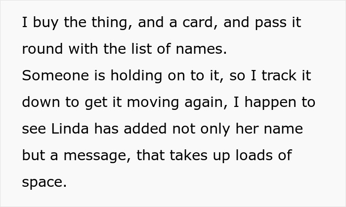 Karen Refuses To Contribute To A Gift For Sick Manager, Throws A Fit When She Doesn't Get Credit For It Karen Refuses To Contribute To A Gift For Sick Manager, Throws A Fit When She Doesn't Get Credit For It