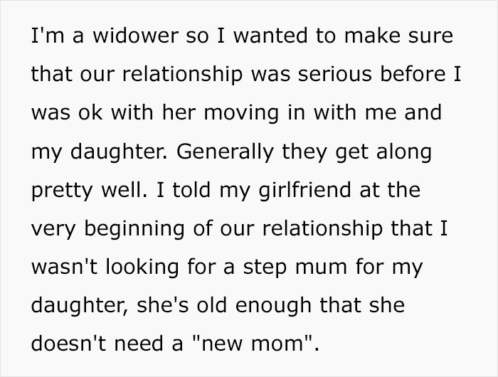 Man Asks Internet To Tell Him If He Is A Jerk For Telling Girlfriend Not To Regulate How His Daughter Looks Man Asks Internet To Tell Him If He Is A Jerk For Telling Girlfriend Not To Regulate How His Daughter Looks