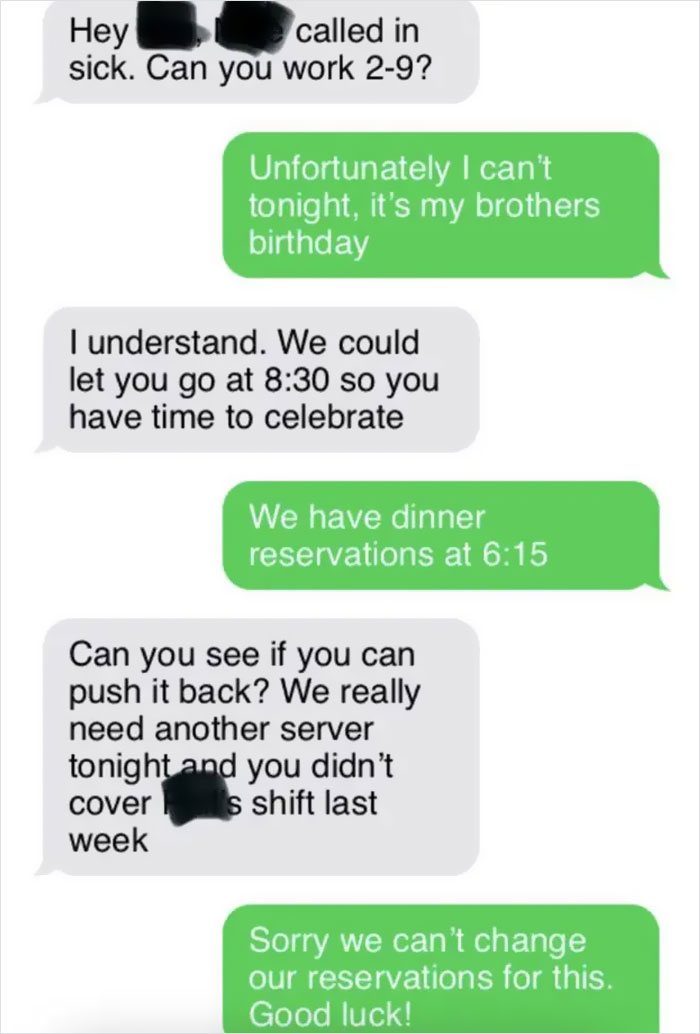 This Boss Who Asked An Employee To Push Back Their Brother's Birthday Plans