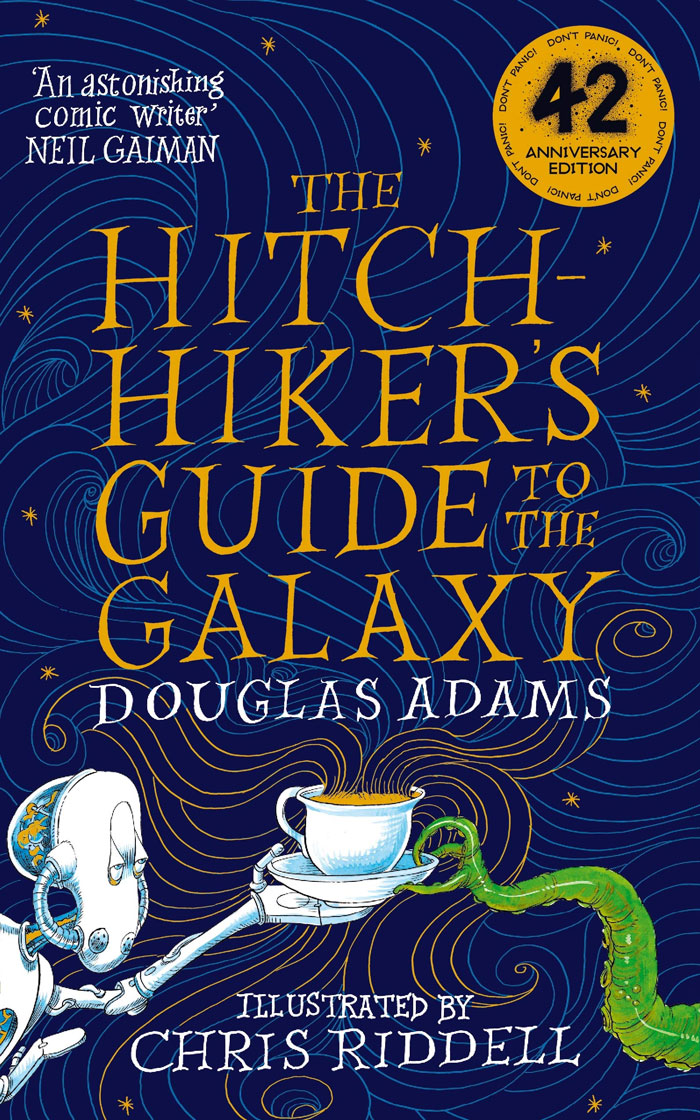 Cover for "The Hitchhiker's Guide To The Galaxy" book