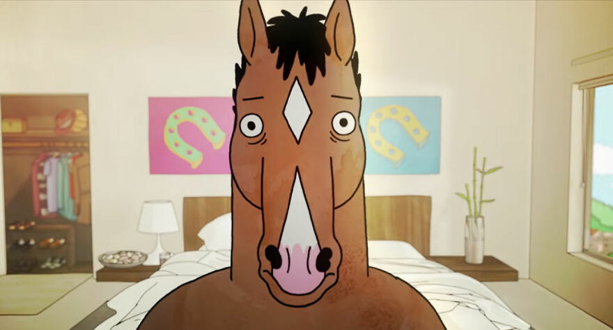 Intro scene of "Bojack Horseman" animated tv show