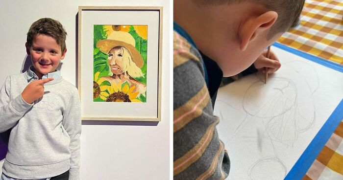 Talented 8-Year-Old’s Portrait Of His Aunt Becomes Finalist In Prestigious Art Competition