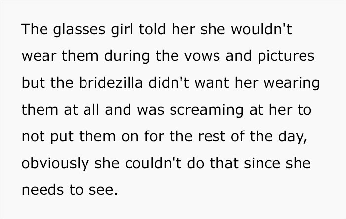 Bridezilla Has An Awkward Wedding With No Bridesmaids After They All Leave Over Her Mistreatment Of A Woman With Glasses Bridezilla Has An Awkward Wedding With No Bridesmaids After They All Leave Over Her Mistreatment Of A Woman With Glasses