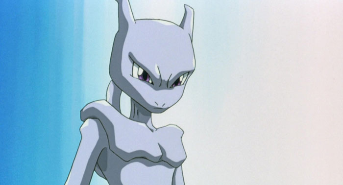 Anime character Mewtwo with a serious expression, showcasing cartoon quotes relevance in real life situations.