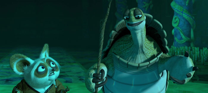 Shifu and Oogway talking to each other