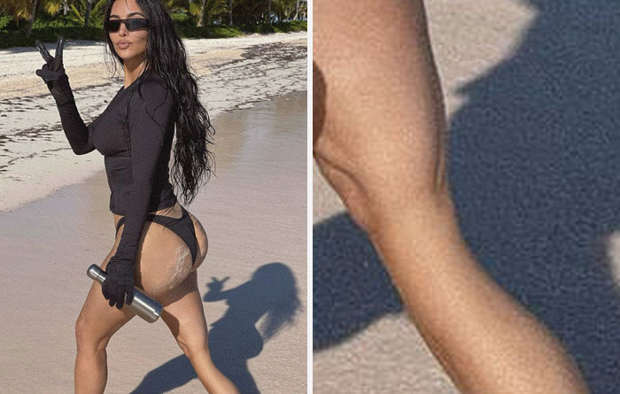 Fans Were Quick To Notice Kim Kardashian's Warped Leg In Her Now-Deleted Instagram Picture