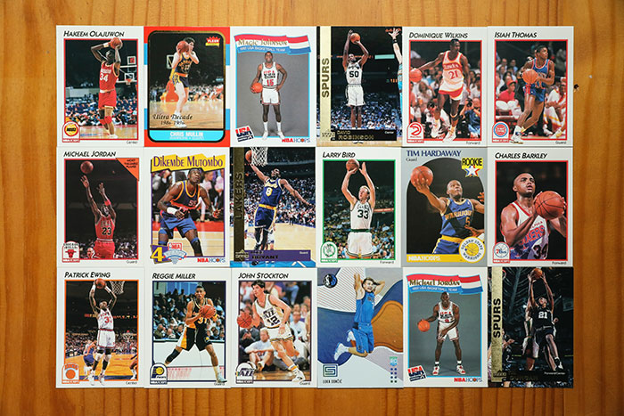 Collection of basketball players stickers