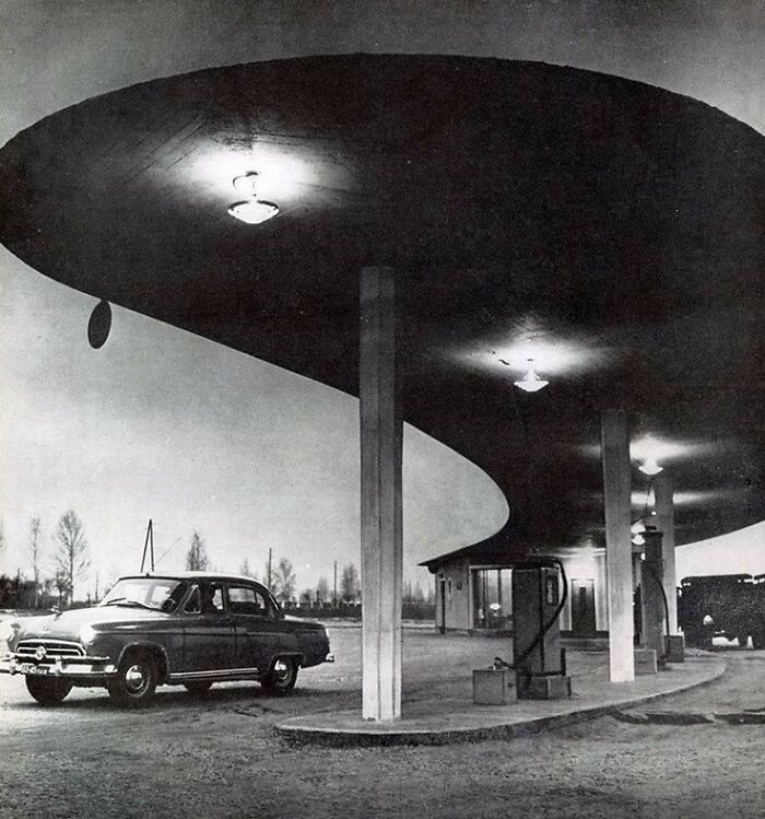 Gas Station, Ogre, Latvia, 1965