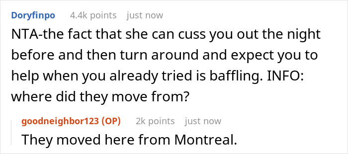 Man Snaps At Helpful Neighbor, His Wife Needs Help The Next Morning But Gets A Refusal This Time Man Snaps At Helpful Neighbor, His Wife Needs Help The Next Morning But Gets A Refusal This Time