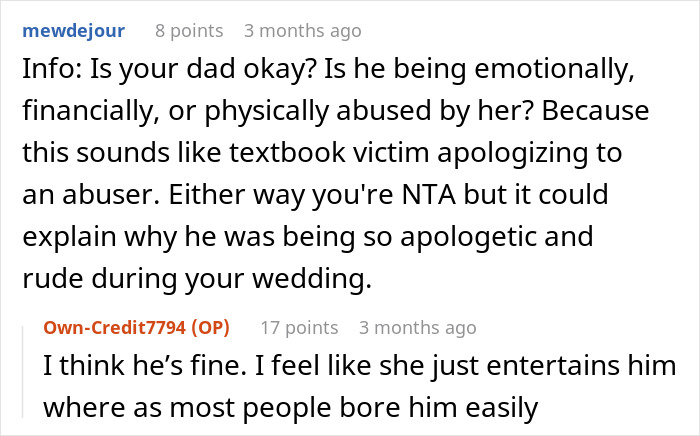 Bride Tells Her Dad To "Take The Child He Is Dating And Get Out" As He Felt Bad About Spending His Fiancée's Birthday At Daughter's Wedding Bride Tells Her Dad To "Take The Child He Is Dating And Get Out" As He Felt Bad About Spending His Fiancée's Birthday At Daughter's Wedding