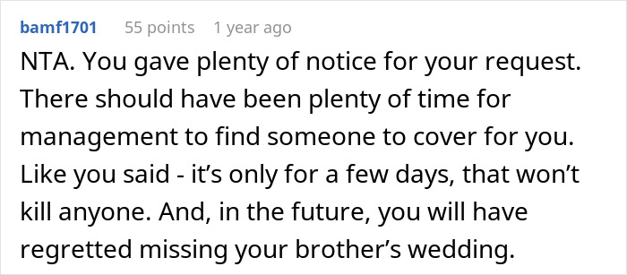 "Tell Me You Are American Without Telling": Woman Stands Up For Her Priorities And Quits Job To Attend Brother's Wedding After Getting Support Online "Tell Me You Are American Without Telling": Woman Stands Up For Her Priorities And Quits Job To Attend Brother's Wedding After Getting Support Online