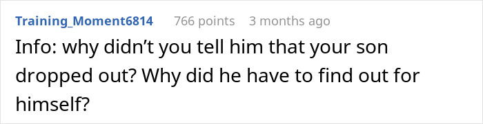 Man Gets Told To Leave When Wife Learned He Gave Son An Ultimatum After Discovering He Dropped Out