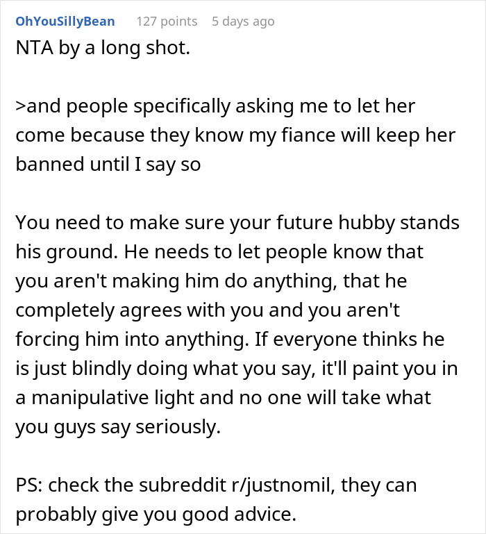 Woman Calls Her Future Daughter-In-Law A 'Used Woman', Is Shocked When She Bans Her From The Wedding Woman Calls Her Future Daughter-In-Law A 'Used Woman', Is Shocked When She Bans Her From The Wedding