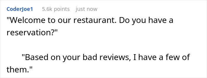 Restaurant Refuses To Honor This Woman's Reservation Made Months In Advance, So She Completes A Total Masterplan Of Petty Revenge Restaurant Refuses To Honor This Woman's Reservation Made Months In Advance, So She Completes A Total Masterplan Of Petty Revenge