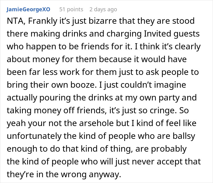 Couple Charge Their Guests For Drinks They Made On Their Kitchen Counter As If It Was A Bar, Are Shocked When They Leave