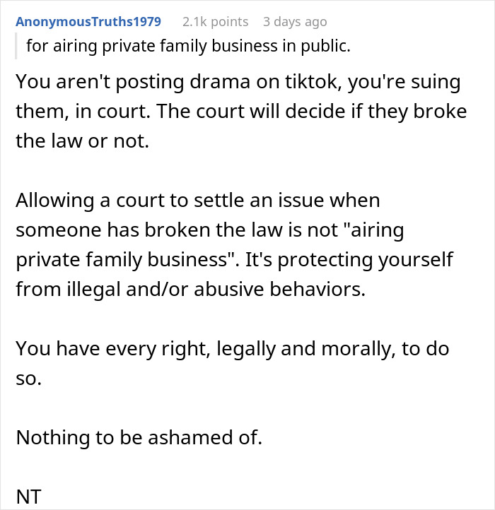 Family Are Furious With Daughter After She Sues Them For Stealing Her College Fund So Their Son Could Have A Grand Wedding Family Are Furious With Daughter After She Sues Them For Stealing Her College Fund So Their Son Could Have A Grand Wedding