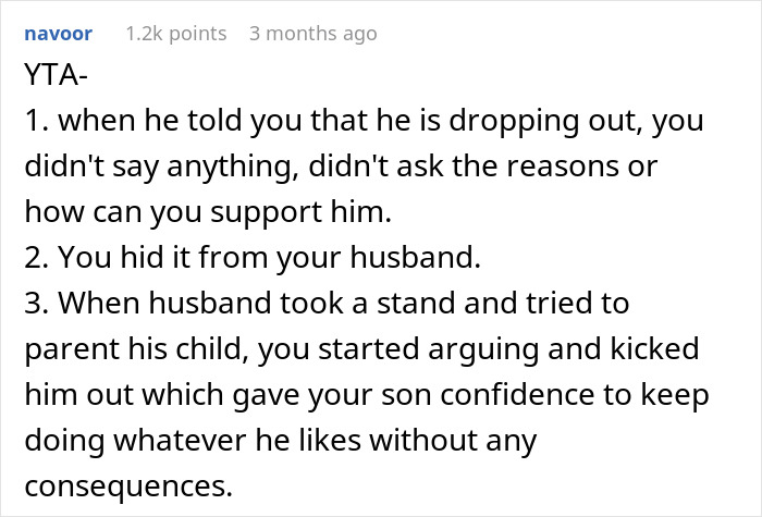 Man Gets Told To Leave When Wife Learned He Gave Son An Ultimatum After Discovering He Dropped Out Man Gets Told To Leave When Wife Learned He Gave Son An Ultimatum After Discovering He Dropped Out