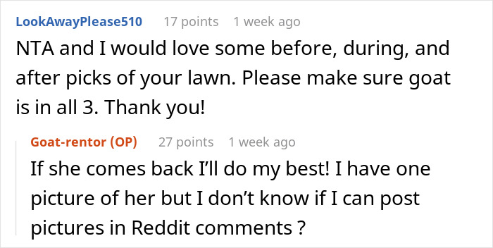 Man Pays His Mate 20 Bucks To Bring His Goat Over So It Can Take Care Of His Overgrown Lawn, Upsets Wife Man Pays His Mate 20 Bucks To Bring His Goat Over So It Can Take Care Of His Overgrown Lawn, Upsets Wife