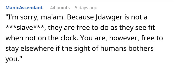 Hotel Guest Livid Seeing Front Desk Employee Drinking In A Bar After Work, Files A Complaint Yet Ends Up Being Put On A 'Do Not Reserve' List Hotel Guest Livid Seeing Front Desk Employee Drinking In A Bar After Work, Files A Complaint Yet Ends Up Being Put On A 'Do Not Reserve' List