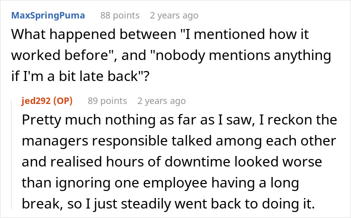 Management Criticizes Worker For Taking “Longer Breaks” Although He Works Through His Usual Ones, Is Surprised When Equipment Starts Breaking Management Criticizes Worker For Taking “Longer Breaks” Although He Works Through His Usual Ones, Is Surprised When Equipment Starts Breaking