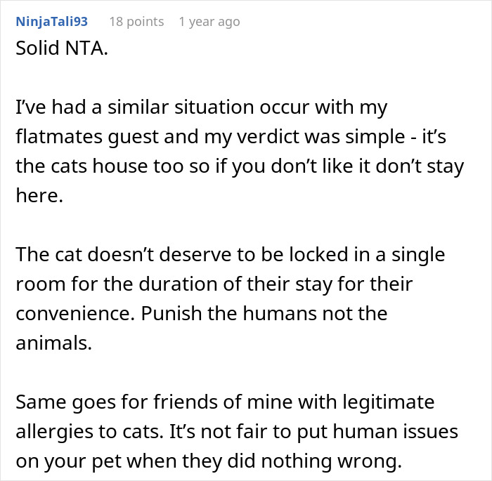 Brother And SIL Come To Visit But Are Upset The Homeowner&rsquo;s Cat Is Free To Walk Around The House As They Get Startled By It