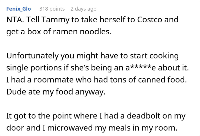 "Am I A Jerk For Letting My Roommate Go Hungry Because They Cannot Understand How Food Works?"