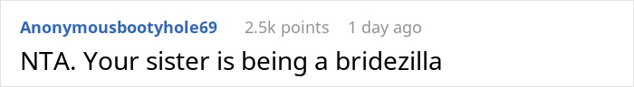 Woman Refuses To Change The Destination Of Her And Her BF’s Getaway After Learning Sister “Plans” To Spend Her Honeymoon There Woman Refuses To Change The Destination Of Her And Her BF’s Getaway After Learning Sister “Plans” To Spend Her Honeymoon There