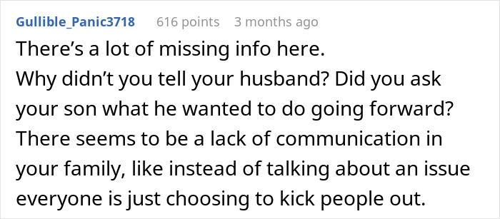 Man Gets Told To Leave When Wife Learned He Gave Son An Ultimatum After Discovering He Dropped Out
