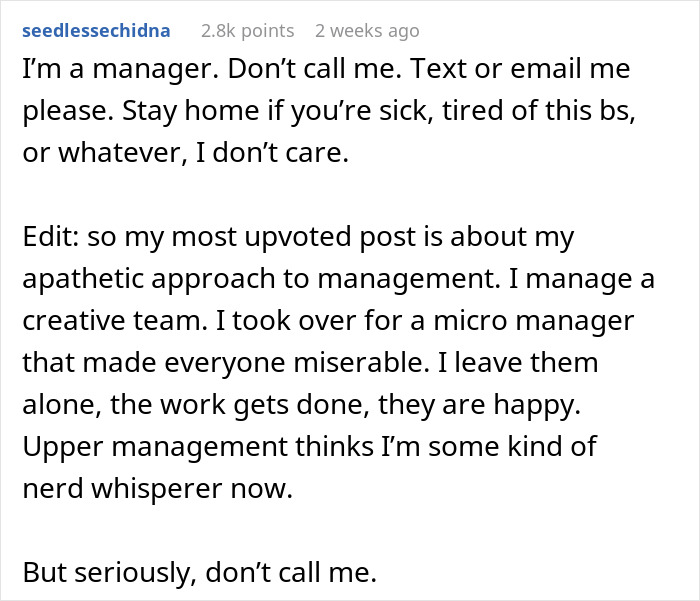 "This New Age Of Texting To Call Off Literally Drives Me Insane": Manager States That People Who Text Employers Are “Unprofessional”, Gets Blasted Online "This New Age Of Texting To Call Off Literally Drives Me Insane": Manager States That People Who Text Employers Are “Unprofessional”, Gets Blasted Online