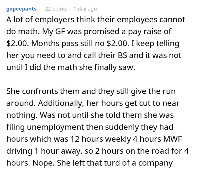 Company Tries To Gaslight This Person About Their 50% Wage Cut, They Don’t Waste A Second And Quit Company Tries To Gaslight This Person About Their 50% Wage Cut, They Don’t Waste A Second And Quit