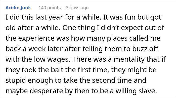 Guy Sets Up Job Interviews Despite Being Self-Employed Just To Laugh At The Recruiters For Their Ridiculous Offers Guy Sets Up Job Interviews Despite Being Self-Employed Just To Laugh At The Recruiters For Their Ridiculous Offers