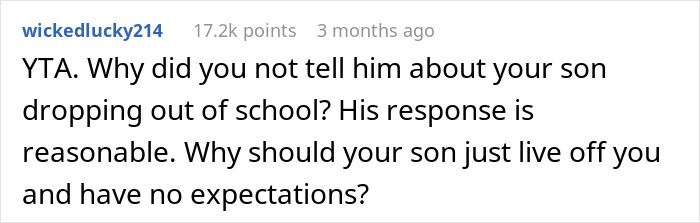Man Gets Told To Leave When Wife Learned He Gave Son An Ultimatum After Discovering He Dropped Out Man Gets Told To Leave When Wife Learned He Gave Son An Ultimatum After Discovering He Dropped Out
