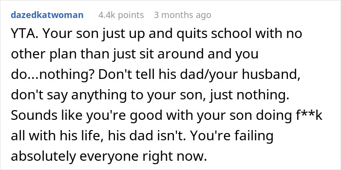 Man Gets Told To Leave When Wife Learned He Gave Son An Ultimatum After Discovering He Dropped Out Man Gets Told To Leave When Wife Learned He Gave Son An Ultimatum After Discovering He Dropped Out