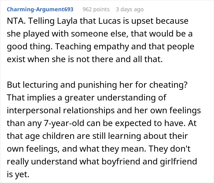 "My Husband Wants Us To Punish Layla": Parents Disagree Over Whether To Punish 7 Y.O. For “Cheating On Boyfriend”